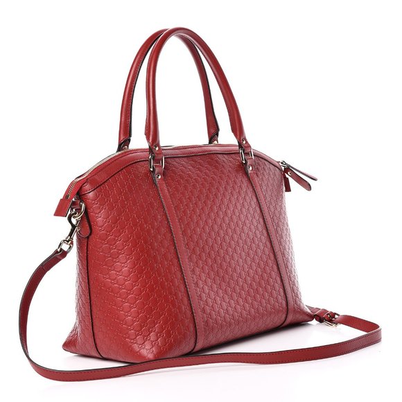 Gucci Soft Microguccissima Dome Satchel in Red NEW W DUST BAG - Picture 2 of 12